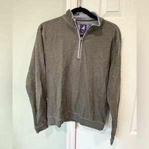 Johnnie O Men's Sully Quarter Zip Up Pullover Wrinkle Resistant Small Gray
